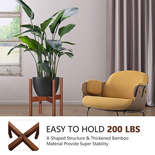 Homemaxs Plant Stands Indoor, Mid Century Plant Holder Indoor Disp...