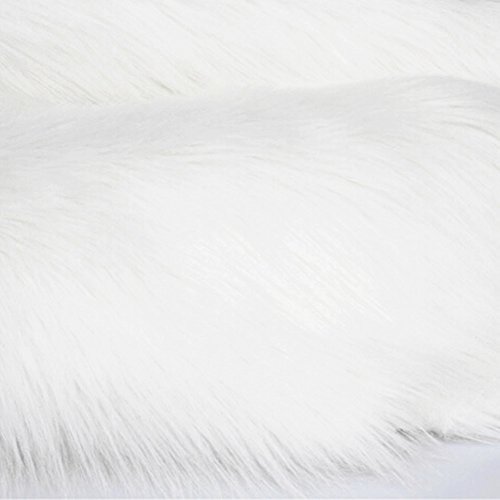 White Fur Fabric- Craft Fur, Fursuit Fur, Furry Fabric Shag Fur Fa...