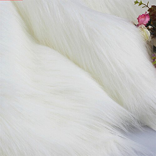 White Fur Fabric- Craft Fur, Fursuit Fur, Furry Fabric Shag Fur Fa...