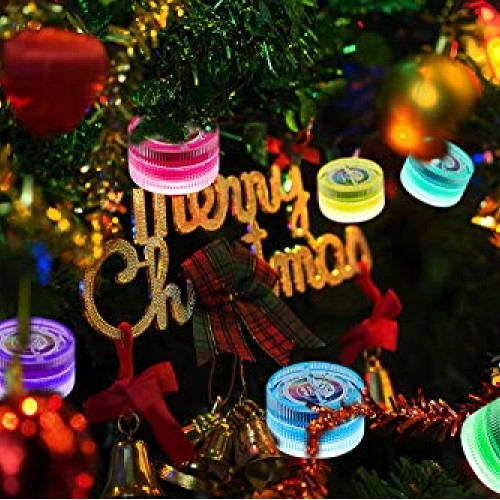 Homemory 10pcs Submersible LED Lights, Waterproof Lights with Remo...
