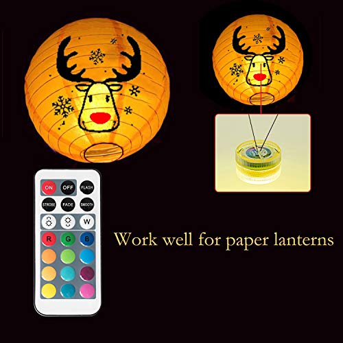 Homemory 10pcs Submersible LED Lights, Waterproof Lights with Remo...