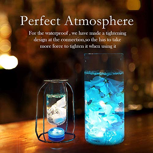 Homemory 10pcs Submersible LED Lights, Waterproof Lights with Remo...