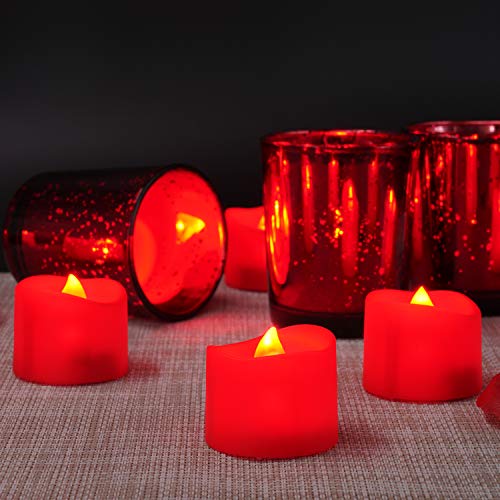 Homemory Flameless Candles, Pack of 24 Flickering LED Tea Light Ca...