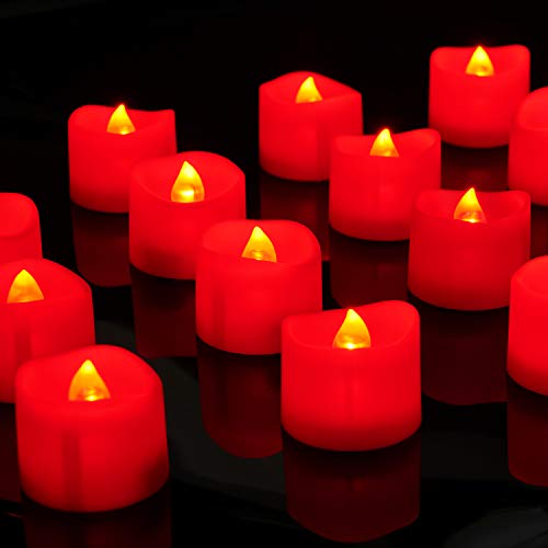 Homemory Flameless Candles, Pack of 24 Flickering LED Tea Light Ca...