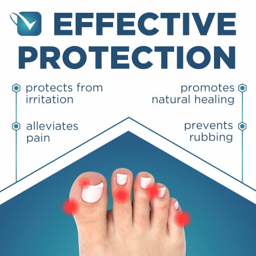 Homergy Original Soft Gel Toe Cap - 6 Small & Big Toe Protectors f...