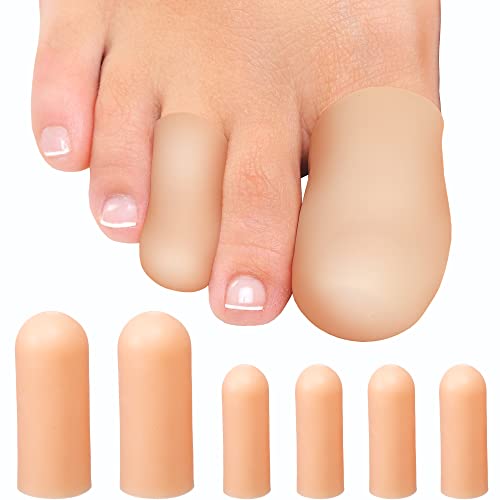 Homergy Original Soft Gel Toe Cap - 6 Small & Big Toe Protectors f...