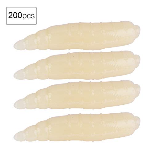 Homeriy 200pcs Fresh Water Fishing Bait Fishing Worms Artificial M...