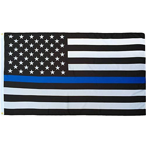 HomeSmith Combo Pack 3x5 Thin Blue Line + USA American Flag + Wa...