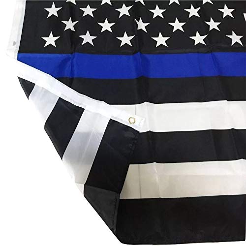HomeSmith Combo Pack 3x5 Thin Blue Line + USA American Flag + Wa...