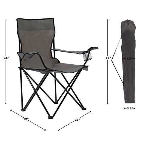 Homewell Portable Folding Chair for Outdoor, Beach and Camping Gr...