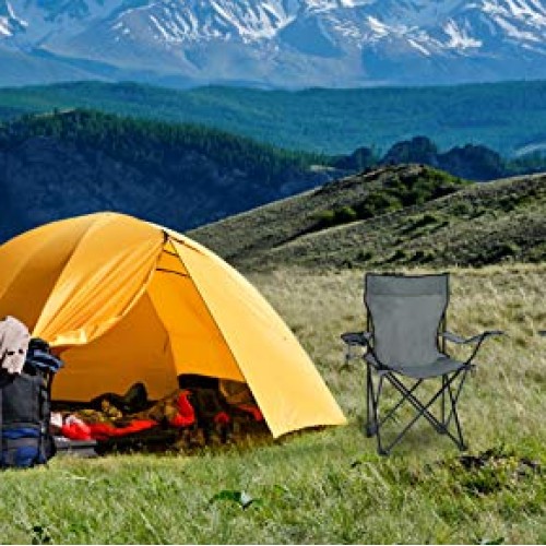 Homewell Portable Folding Chair for Outdoor, Beach and Camping Gr...