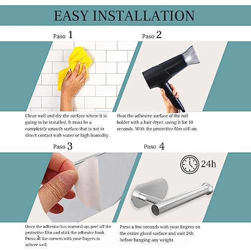 HomeZom Toilet Paper Holder, Toilet Paper Holder Wall Mount, Bathr...