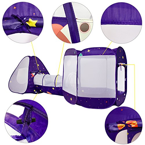 Homfu 3 in 1 Pop up Tunnel Tent for Kids Play Indoor Outdoor for C...