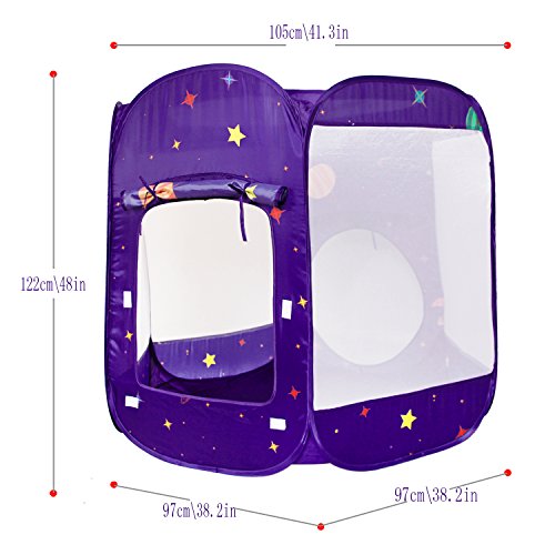 Homfu 3 in 1 Pop up Tunnel Tent for Kids Play Indoor Outdoor for C...