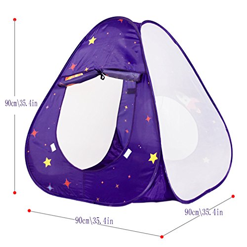 Homfu Kids Tent with Tunnel Pop-Up Playhouse with Ball Pit and Bas...