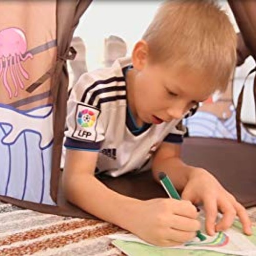 Homfu Play Tent for Kids Castle Playhouse for Children Boys Viking...
