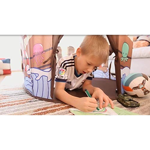 Homfu Play Tent for Kids Castle Playhouse for Children Boys Viking...