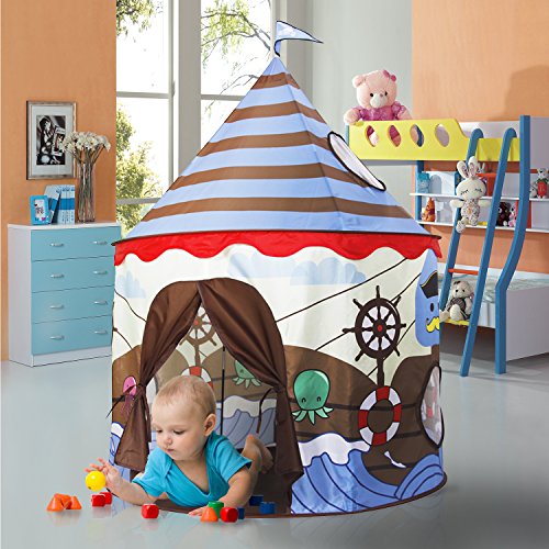Homfu Play Tent for Kids Castle Playhouse for Children Boys Viking...