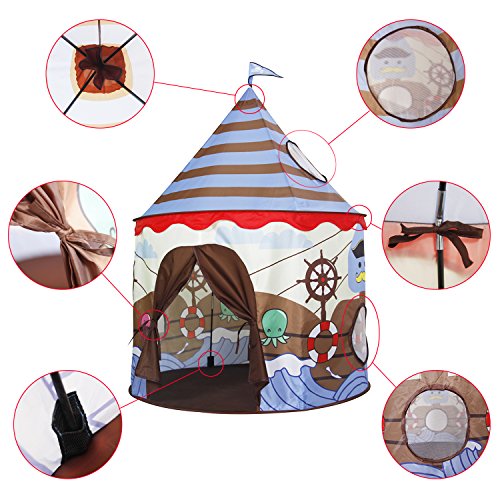 Homfu Play Tent for Kids Castle Playhouse for Children Boys Viking...