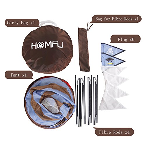 Homfu Play Tent for Kids Castle Playhouse for Children Boys Viking...