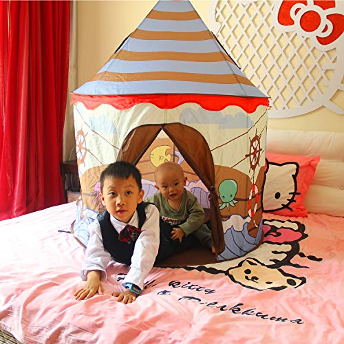 Homfu Play Tent for Kids Castle Playhouse for Children Boys Viking...