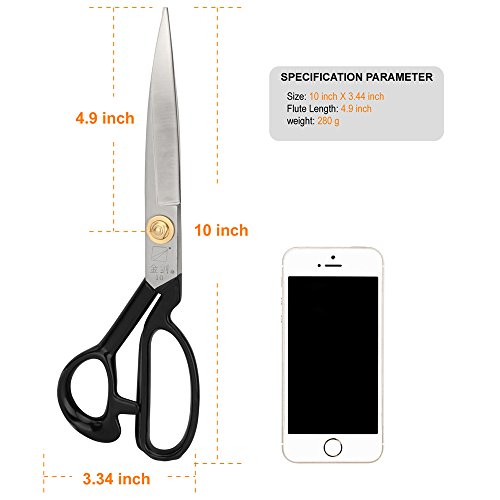 Sewing Scissors 10 Inch - Fabric Dressmaking Scissors Upholstery O...