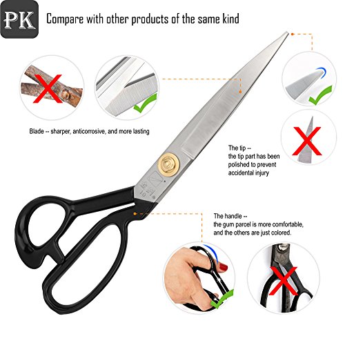 Sewing Scissors 10 Inch - Fabric Dressmaking Scissors Upholstery O...