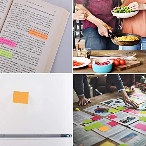 Sticky Notes Set, Hommie Colored Divider Self-Stick Notes Pads Bun...
