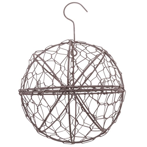 homozy 4Pcs Rustic Ball Metal Cactus Planter Wire Wreath Frame Suc...