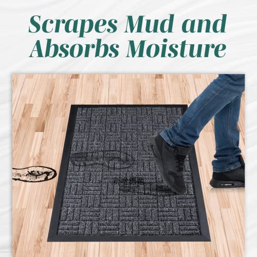 HOMWE Front Door Mats, 2 Pc Set, 29.5 x 17, All Weather Entry and ...