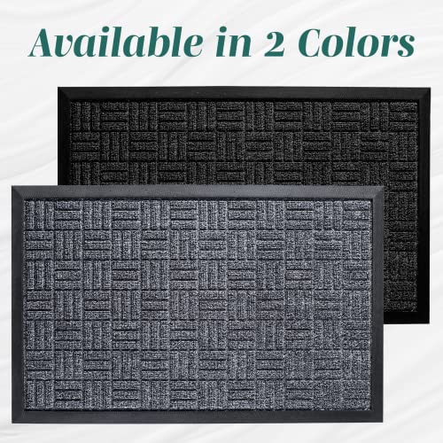 HOMWE Front Door Mats, 2 Pc Set, 29.5 x 17, All Weather Entry and ...