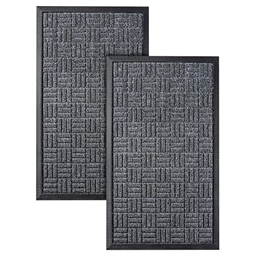 HOMWE Front Door Mats, 2 Pc Set, 29.5 x 17, All Weather Entry and ...