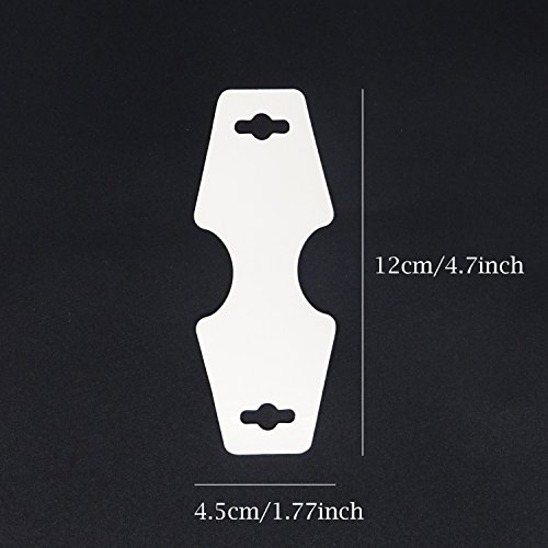 Honbay 200PCS 12 x 4.5CM Blank White Kraft Paper Jewelry Necklace ...