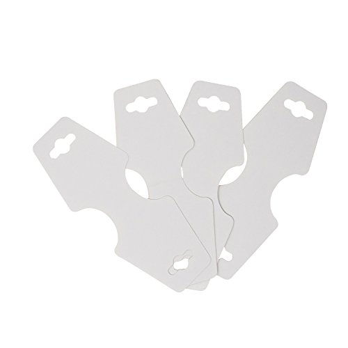 Honbay 200PCS 12 x 4.5CM Blank White Kraft Paper Jewelry Necklace ...