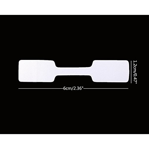 Honbay 200pcs Blank White Paper Price Tag Labels Jewelry Display C...