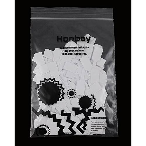 Honbay 200pcs Blank White Paper Price Tag Labels Jewelry Display C...