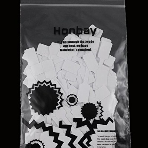 Honbay 200pcs Blank White Paper Price Tag Labels Jewelry Display C...