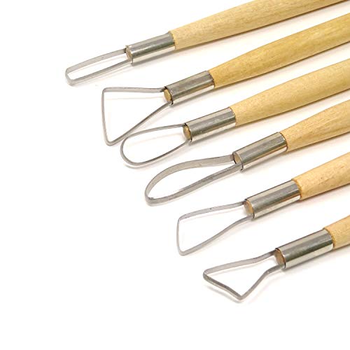 Honbay 6-Piece Wooden Handle Double Ended Modeling Tools Sculpting...
