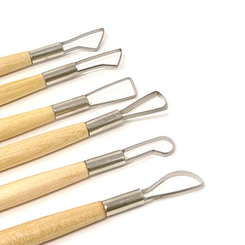 Honbay 6-Piece Wooden Handle Double Ended Modeling Tools Sculpting...