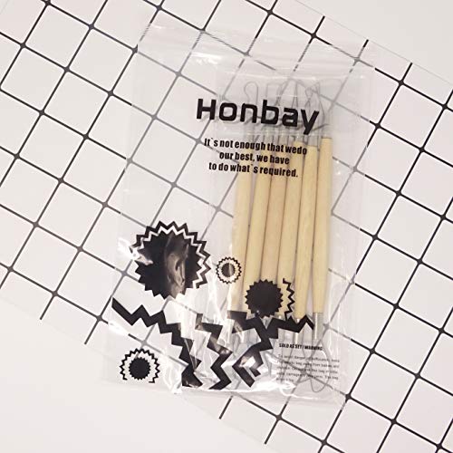 Honbay 6-Piece Wooden Handle Double Ended Modeling Tools Sculpting...