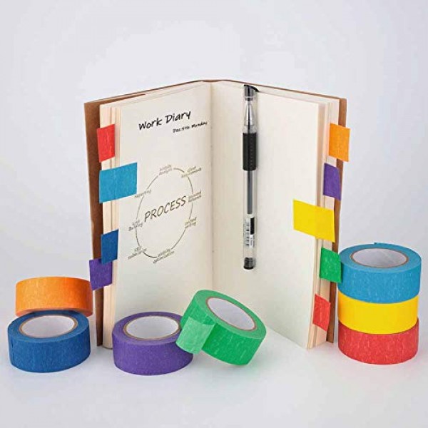 Honestptner Colored Masking Tape, Colored Painters Tape Decorative...