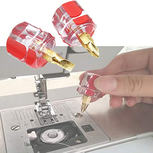 HONEYSEW Flat and Stubby Screwdriver Set Mini Stubby Tools Sewing ...