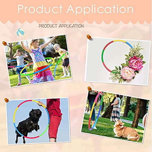 4 Pack Plastic Hula Rings Toys,Hula Rings Toys Adjustable Weight &...