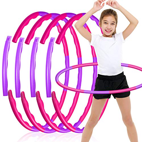 4 Pack Plastic Hula Rings Toys,Hula Rings Toys Adjustable Weight &...