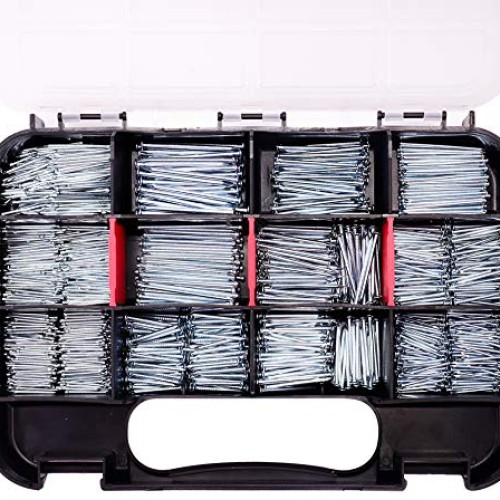 HongWay 1500pcs Hardware Nail Assortment Kit, Galvanized Nails, 12...