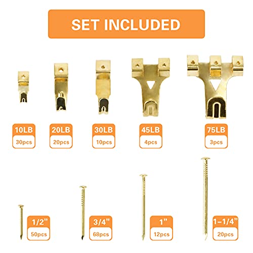 Hongway 276pcs Picture Hanging Kit, Picture Hanger Assortment, Hea...
