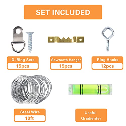 Hongway 276pcs Picture Hanging Kit, Picture Hanger Assortment, Hea...