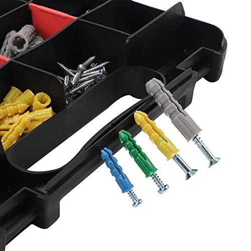 HongWay 370pcs Plastic Drywall Wall Anchors Kit with Screws, Inclu...
