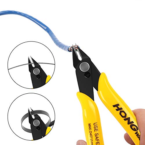 HongWay 5Pack Micro Wire Cutter, Small Side Cutting Clippers with ...