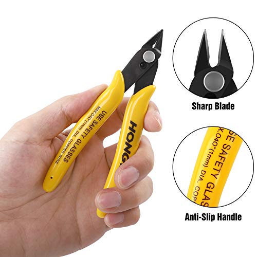 HongWay 5Pack Micro Wire Cutter, Small Side Cutting Clippers with ...